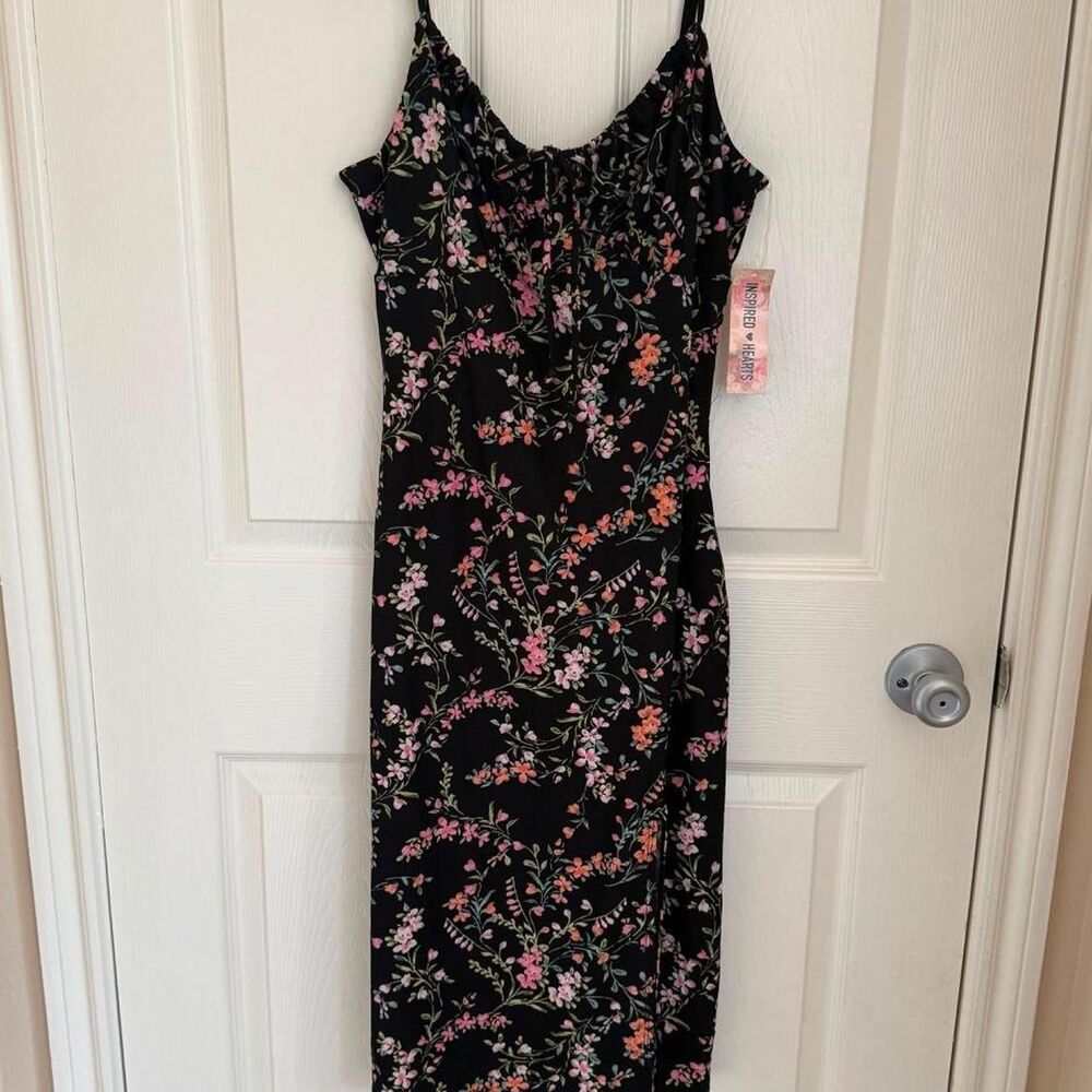 Women's black floral Dress